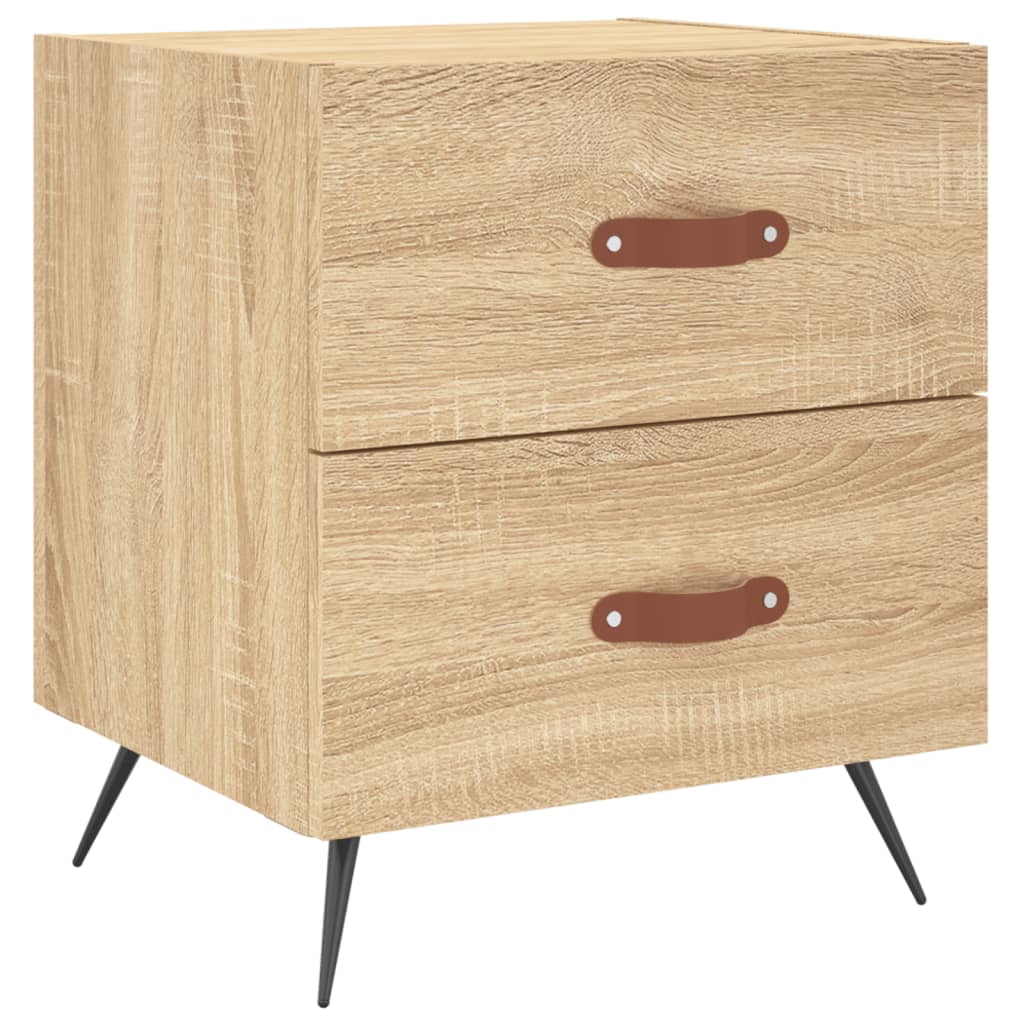 Sängbord 2 st sonoma-ek 40x35x47,5 cm konstruerat trä