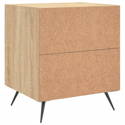 Sängbord 2 st sonoma-ek 40x35x47,5 cm konstruerat trä