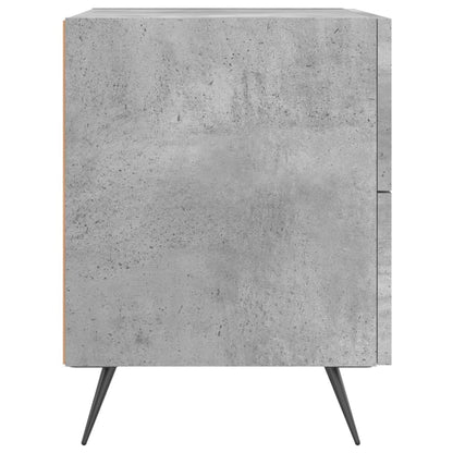Sängbord 2 st betonggrå 40x35x47,5 cm konstruerat trä