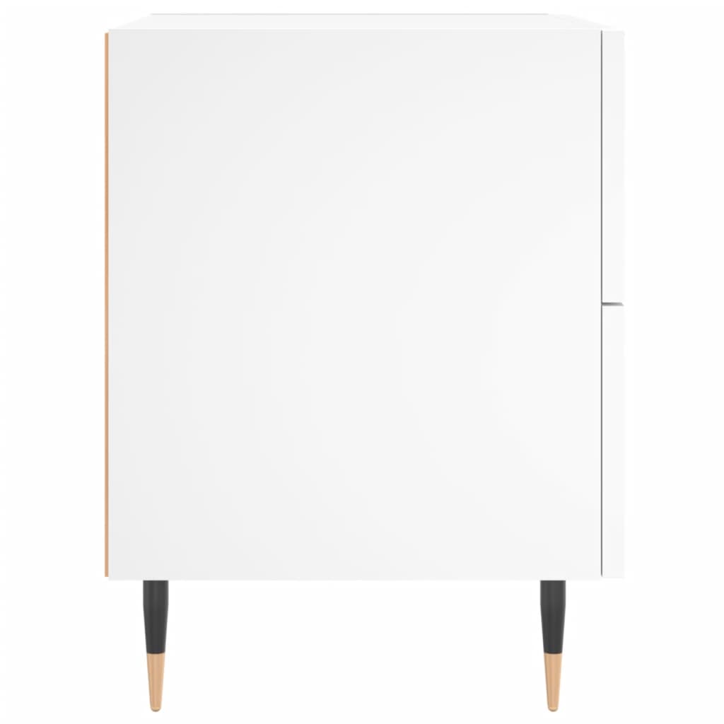 Sängbord 2 st vit 40x35x47,5 cm konstruerat trä
