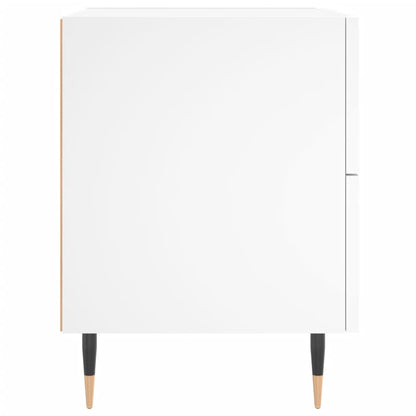 Sängbord 2 st vit 40x35x47,5 cm konstruerat trä