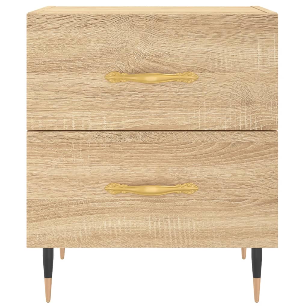 Sängbord 2 st sonoma-ek 40x35x47,5 cm konstruerat trä