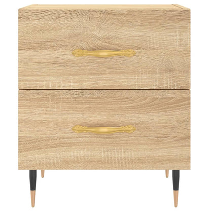 Sängbord 2 st sonoma-ek 40x35x47,5 cm konstruerat trä
