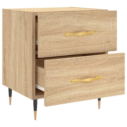 Sängbord 2 st sonoma-ek 40x35x47,5 cm konstruerat trä