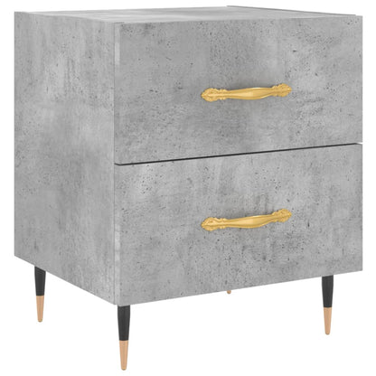 Sängbord 2 st betonggrå 40x35x47,5 cm konstruerat trä