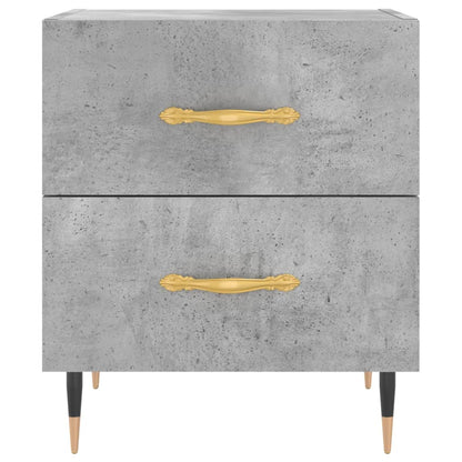 Sängbord 2 st betonggrå 40x35x47,5 cm konstruerat trä