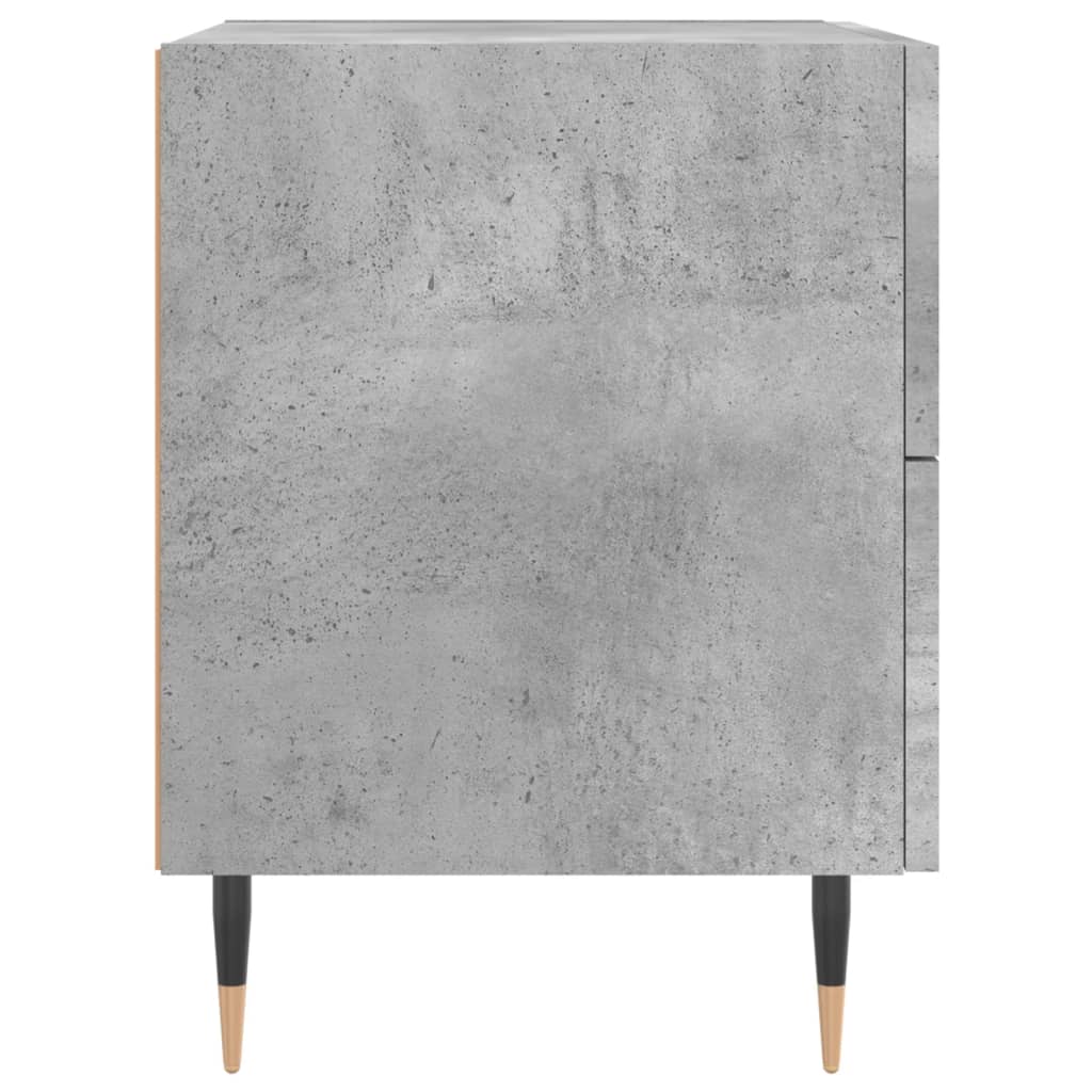 Sängbord 2 st betonggrå 40x35x47,5 cm konstruerat trä