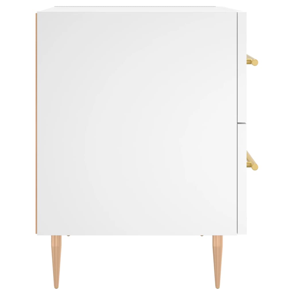 Sängbord 2 st vit 40x35x47,5 cm konstruerat trä