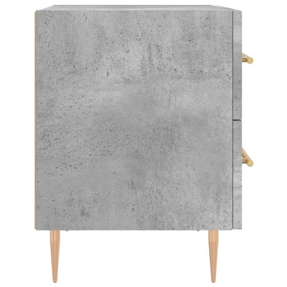 Sängbord 2 st betonggrå 40x35x47,5 cm konstruerat trä