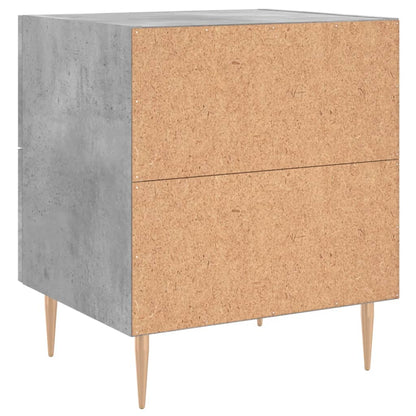 Sängbord 2 st betonggrå 40x35x47,5 cm konstruerat trä