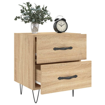 Sängbord 2 st sonoma-ek 40x35x47,5 cm konstruerat trä