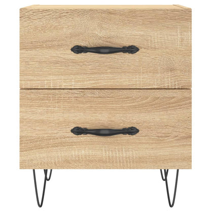 Sängbord 2 st sonoma-ek 40x35x47,5 cm konstruerat trä