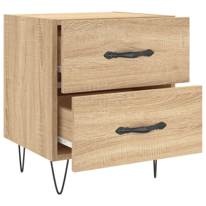Sängbord 2 st sonoma-ek 40x35x47,5 cm konstruerat trä