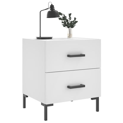 Sängbord 2 st vit 40x35x47,5 cm konstruerat trä