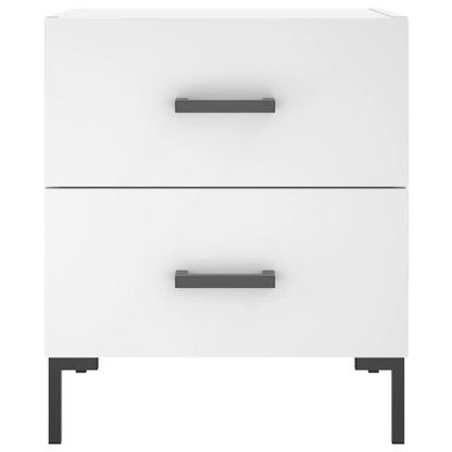 Sängbord 2 st vit 40x35x47,5 cm konstruerat trä