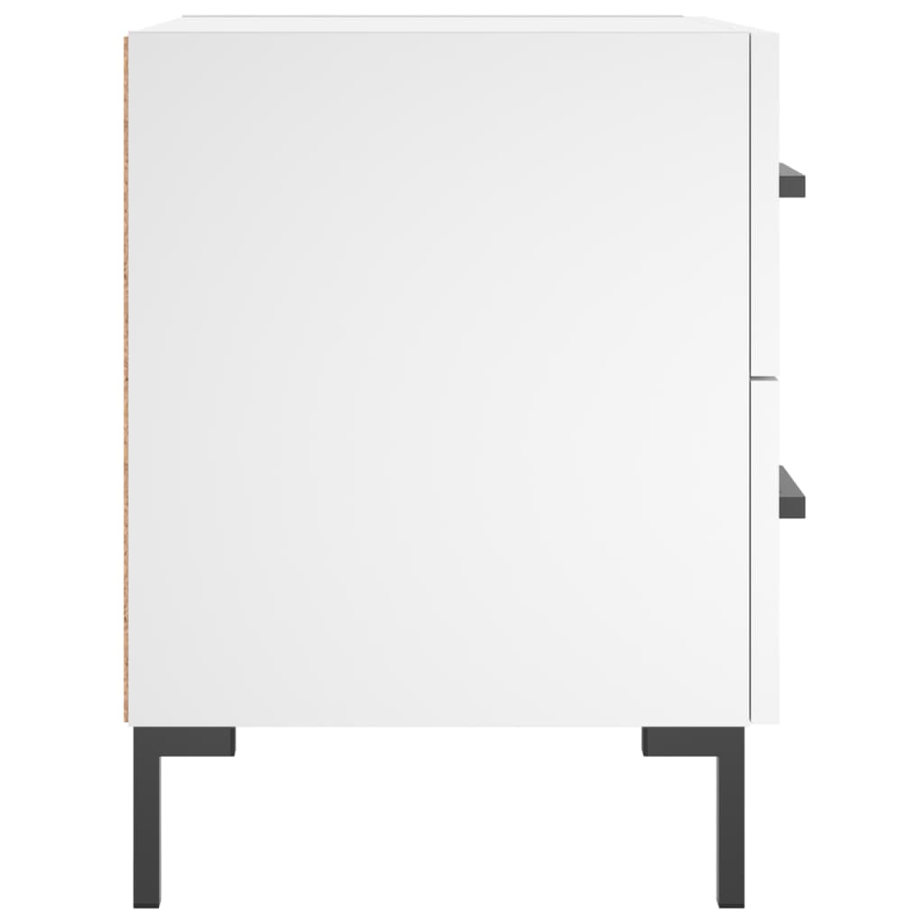 Sängbord 2 st vit 40x35x47,5 cm konstruerat trä