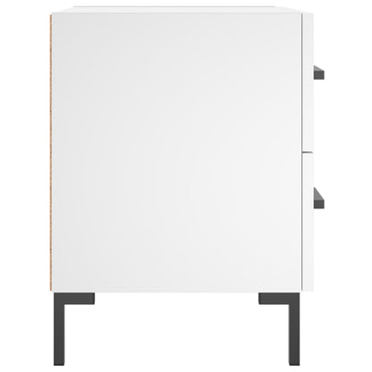 Sängbord 2 st vit 40x35x47,5 cm konstruerat trä