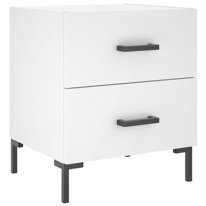 Sängbord 2 st vit 40x35x47,5 cm konstruerat trä