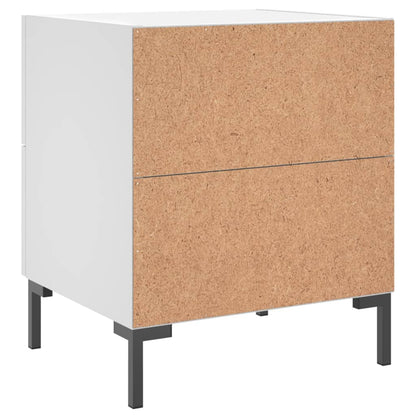 Sängbord 2 st vit 40x35x47,5 cm konstruerat trä