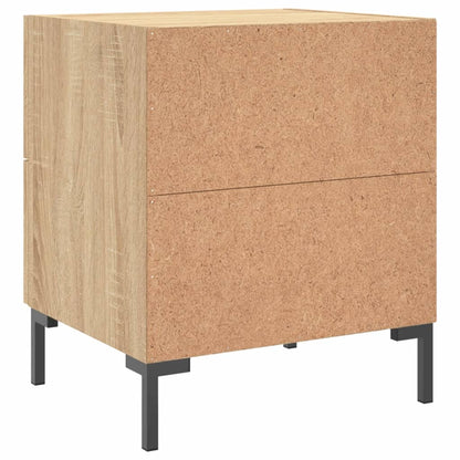 Sängbord 2 st sonoma-ek 40x35x47,5 cm konstruerat trä