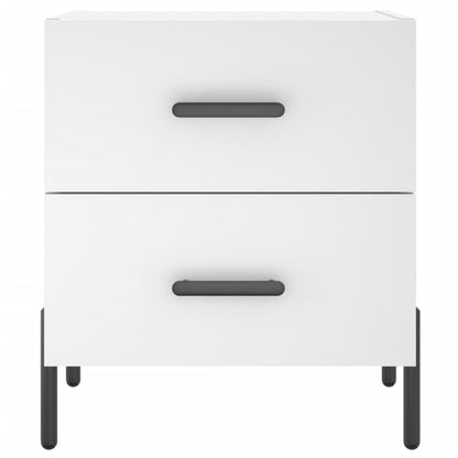 Sängbord 2 st vit 40x35x47,5 cm konstruerat trä