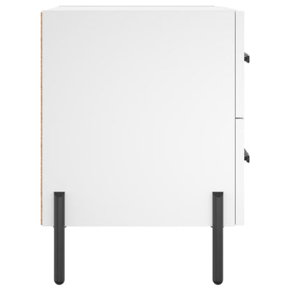 Sängbord 2 st vit 40x35x47,5 cm konstruerat trä