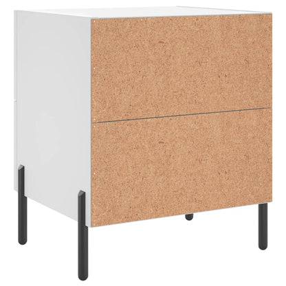 Sängbord 2 st vit 40x35x47,5 cm konstruerat trä