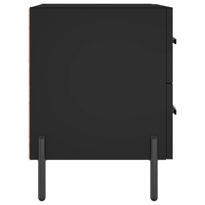 Sängbord 2 st svart 40x35x47,5 cm konstruerat trä