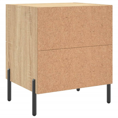 Sängbord 2 st sonoma-ek 40x35x47,5 cm konstruerat trä
