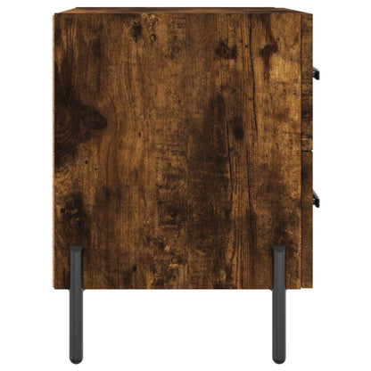 Sängbord 2 st rökfärgad ek 40x35x47,5 cm konstruerat trä