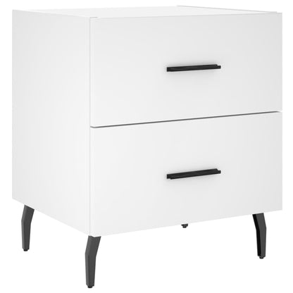 Sängbord 2 st vit 40x35x47,5 cm konstruerat trä