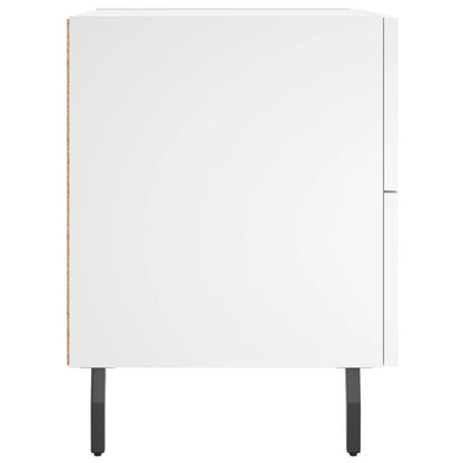 Sängbord 2 st vit 40x35x47,5 cm konstruerat trä