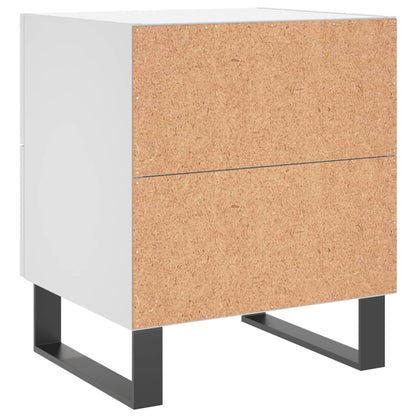 Sängbord 2 st vit 40x35x47,5 cm konstruerat trä