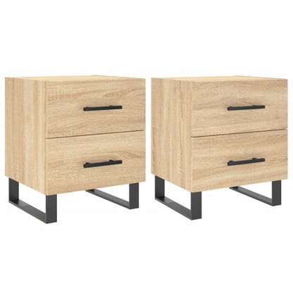 Sängbord 2 st sonoma-ek 40x35x47,5 cm konstruerat trä