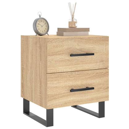 Sängbord 2 st sonoma-ek 40x35x47,5 cm konstruerat trä