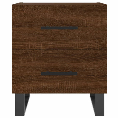 Sängbord 2 st brun ek 40x35x47,5 cm konstruerat trä