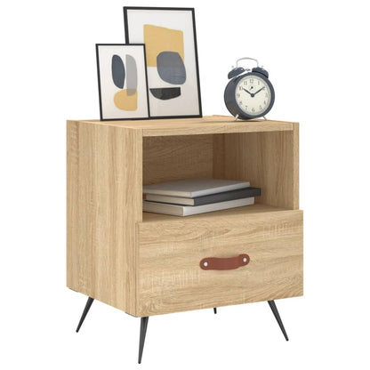 Sängbord 2 st sonoma-ek 40x35x47,5 cm konstruerat trä