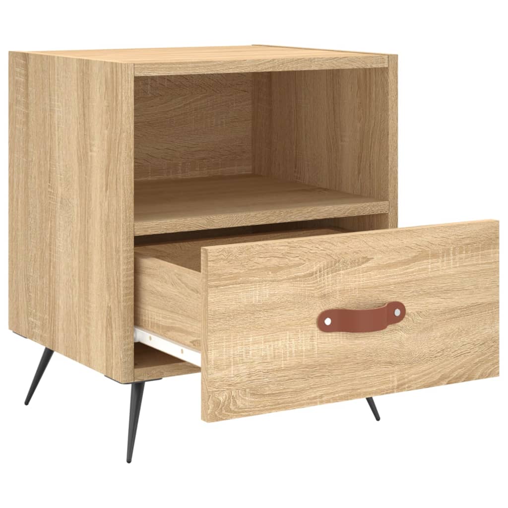 Sängbord 2 st sonoma-ek 40x35x47,5 cm konstruerat trä