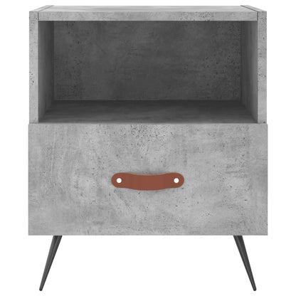 Sängbord 2 st betonggrå 40x35x47,5 cm konstruerat trä