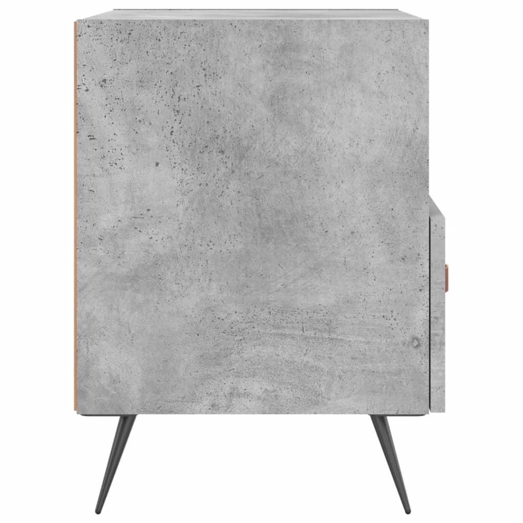 Sängbord 2 st betonggrå 40x35x47,5 cm konstruerat trä