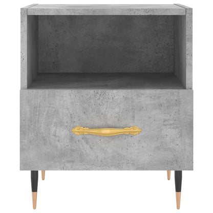 Sängbord 2 st betonggrå 40x35x47,5 cm konstruerat trä