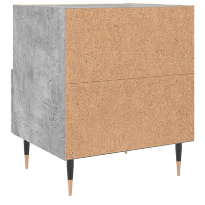 Sängbord 2 st betonggrå 40x35x47,5 cm konstruerat trä