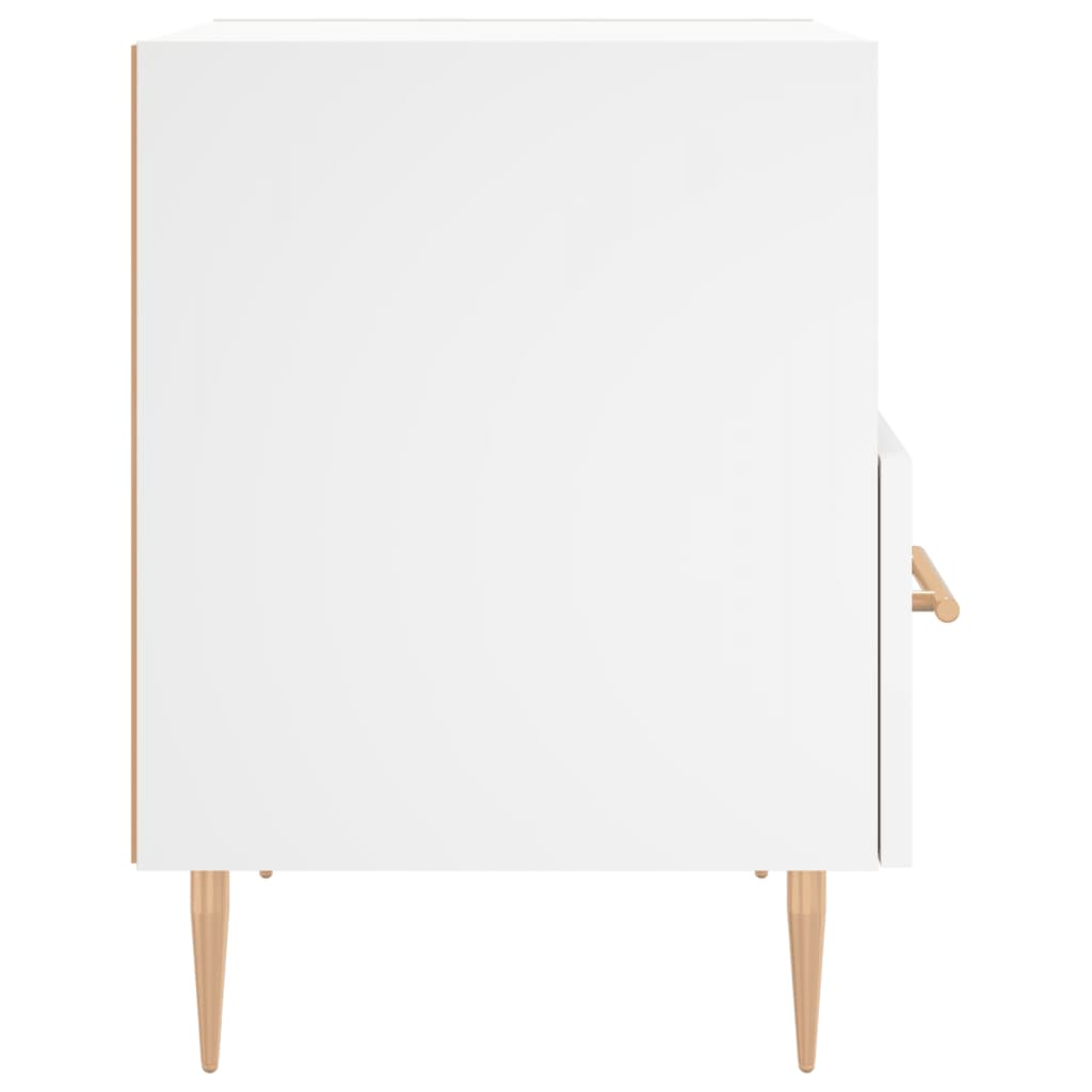 Sängbord 2 st vit 40x35x47,5 cm konstruerat trä