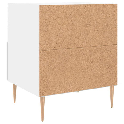 Sängbord 2 st vit 40x35x47,5 cm konstruerat trä