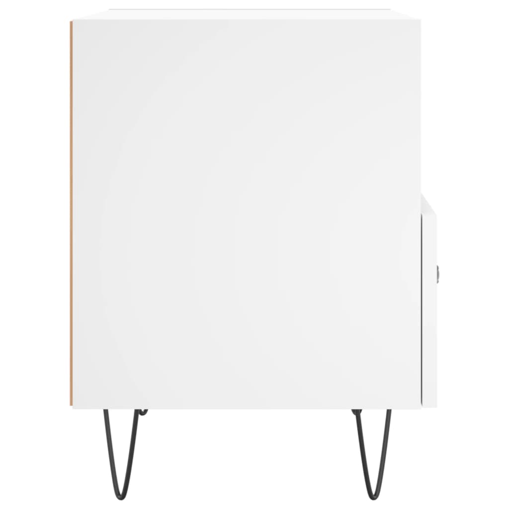 Sängbord 2 st vit 40x35x47,5 cm konstruerat trä