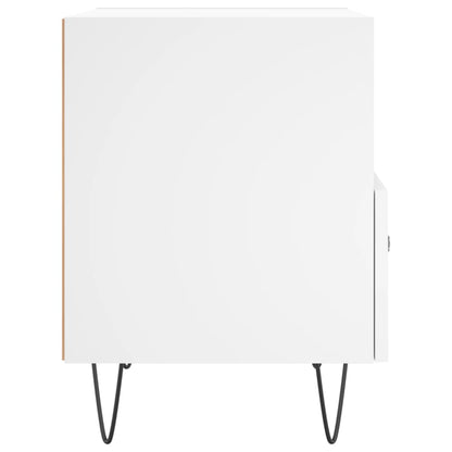 Sängbord 2 st vit 40x35x47,5 cm konstruerat trä