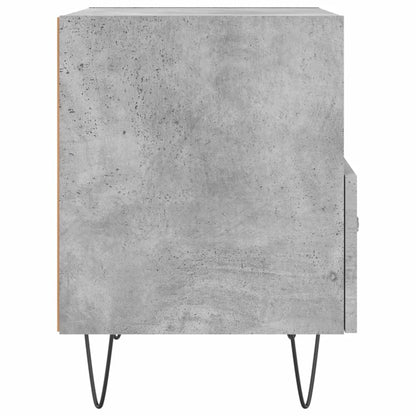 Sängbord 2 st betonggrå 40x35x47,5 cm konstruerat trä