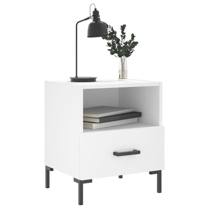 Sängbord 2 st vit 40x35x47,5 cm konstruerat trä