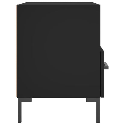 Sängbord 2 st svart 40x35x47,5 cm konstruerat trä