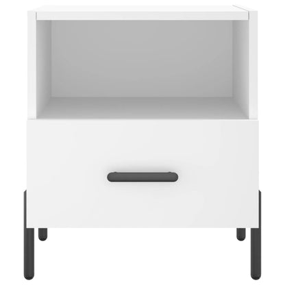 Sängbord 2 st vit 40x35x47,5 cm konstruerat trä